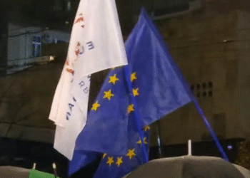 Застава „евромајдана“ на протесту у Београду – политичка порука и опасно поигравање са трагичним догађајима