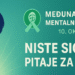 Međunarodni dan mentalnog zdravlja: razgovarajmo bez predrasuda