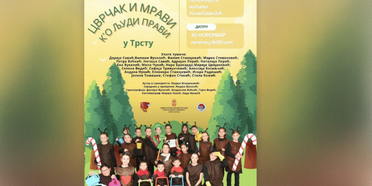 Srpska zajednica okuplja mališane u Trstu: predstava i učenje o korenima