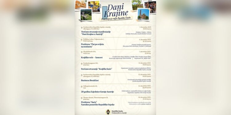 Krajina stiže u Austriju: počinju dani pune tradicije i pesme