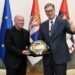 Predsednik Vučić dočekao Dejna Vajta pred UFC „Fight Night“ u Srbiji