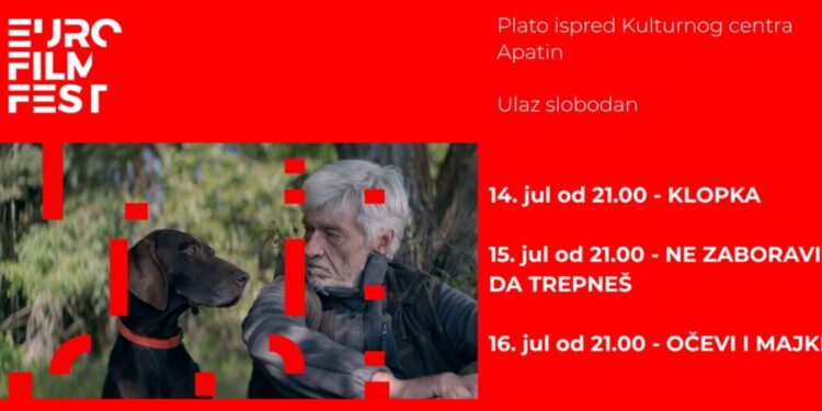 Festival evropskog filma stiže u Apatin: Tri večeri besplatnih projekcija
