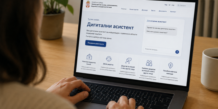 Od 22. jula nova usluga za građane: AI asistent odgovaraće na pitanja o socijalnim pravima