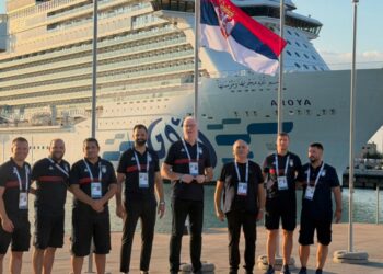 Zastava Srbije podignuta u Tarantu pred Mediteranske igre