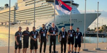 Zastava Srbije podignuta u Tarantu pred Mediteranske igre