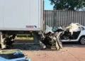 Uništen automobil posle smrtonosne nesreće na auto-putu A1 kod Bremena