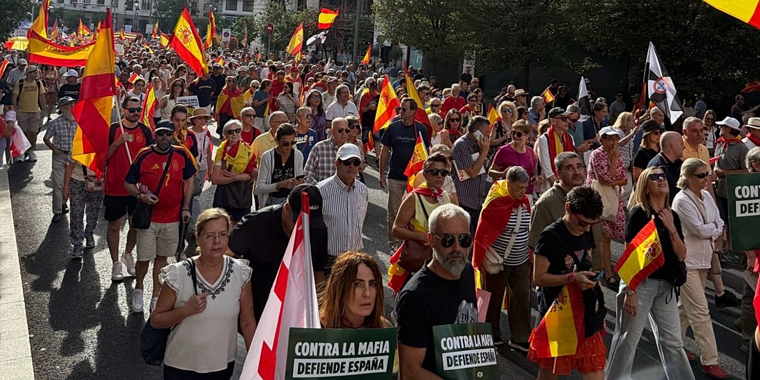 Učesnici protesta za prevremene izbore u Madridu, 26. septembra 2026. Foto: VOX Madrid / Euronews