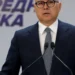 Miloš Vučević govori na skupu Srpske napredne stranke