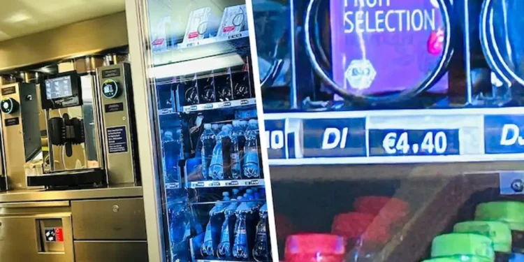 Kesica čaja u ÖBB automatu po ceni od 4,40 evra