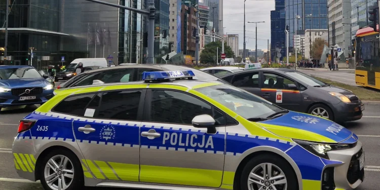 Patrolno vozilo poljske policije, ilustracija