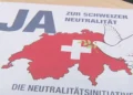 Plakat inicijative za strožu neutralnost Švajcarske