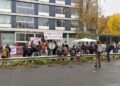 Učesnici blokade Instituta Oto Sur na Slobodnom univerzitetu u Berlinu