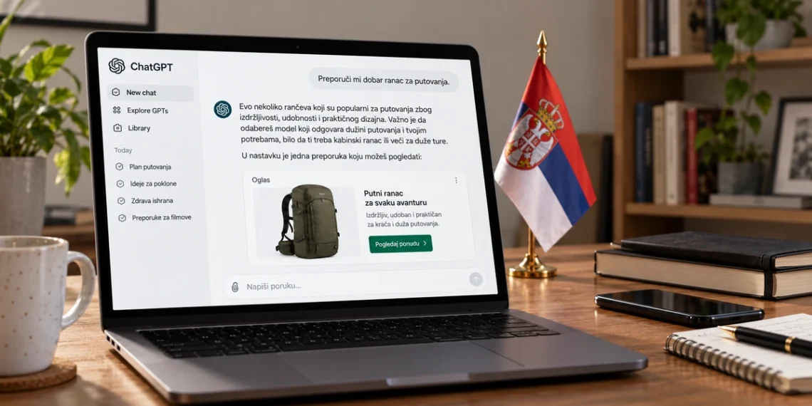 Reklame stigle u ChatGPT u Srbiji: Ko ih vidi, a ko ostaje bez oglasa