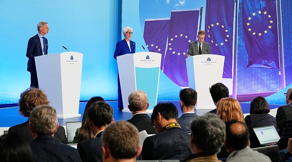 Kristin Lagard govori na konferenciji ECB u Frankfurtu