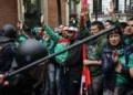 Policijska intervencija tokom protesta prosvetara u Madridu