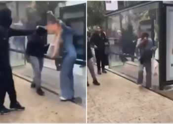 Kadrovi video-snimka napada zapaljenim sprejem na ženu u Marseju