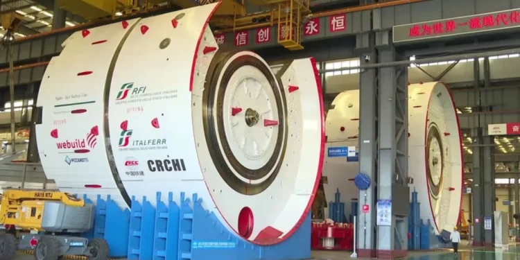 TBM mašina za izgradnju beogradskog metroa, arhivska fotografija
