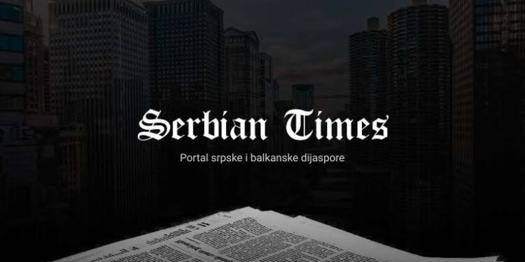 Naslovna strana lista Serbian Times
