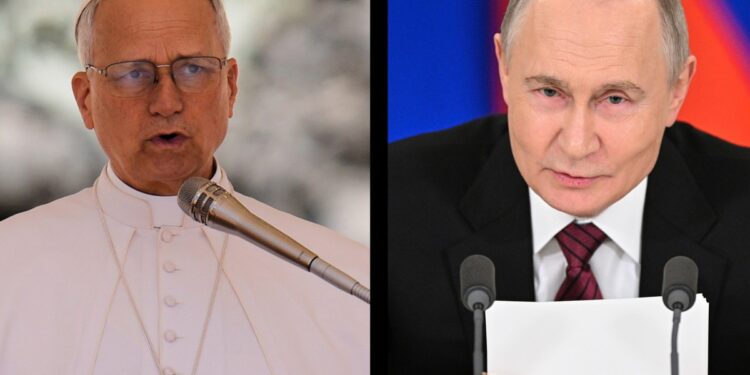 Papa Lav XIV i ruski predsednik Vladimir Putin