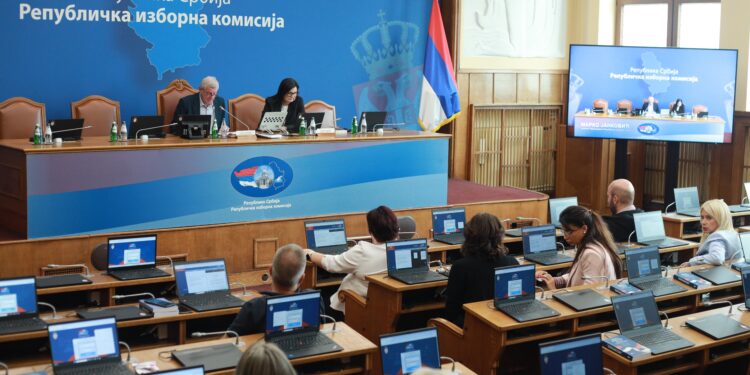 Arhivska fotografija sednice Republičke izborne komisije 9. oktobra 2026. FOTO: RIK
