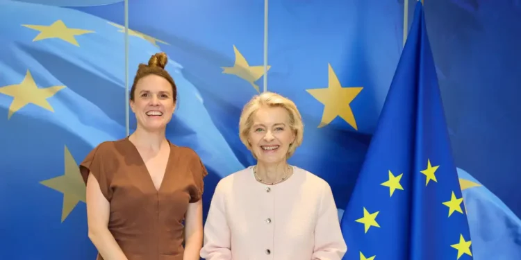 Teri Rajntke i Ursula fon der Lajen u Briselu, 1. septembra 2026; arhivska fotografija. FOTO: EC/Dati Bendo (CC BY 4.0)