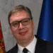 Aleksandar Vučić ispred zastava Srbije i Evropske unije, arhivska fotografija iz 2025. godine